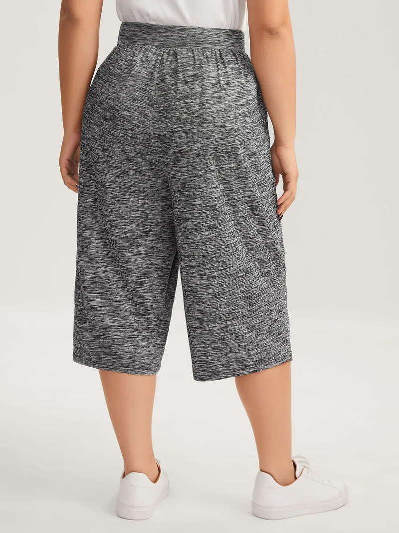 Stretchy Straight Leg Cropped Pants