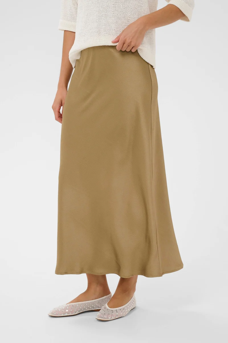 Jupe Lotte longue fluide en maille texturée