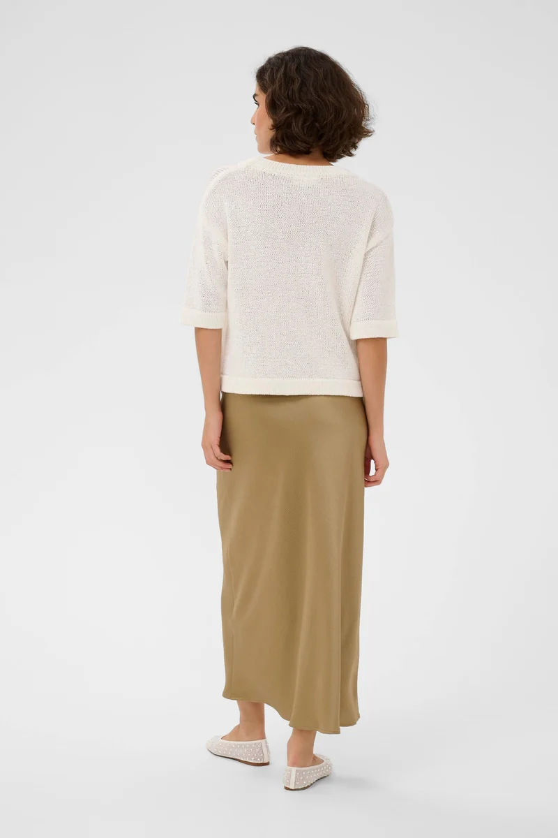 Jupe Lotte longue fluide en maille texturée