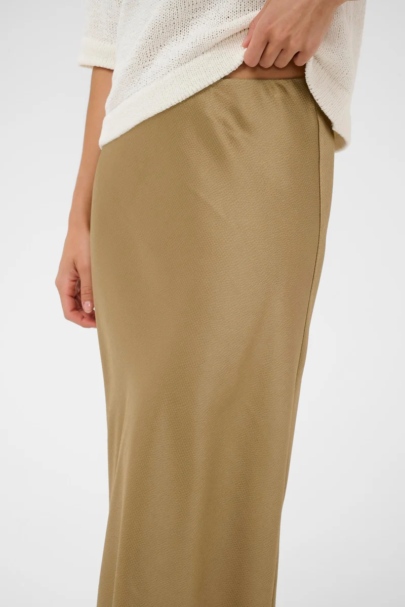 Jupe Lotte longue fluide en maille texturée