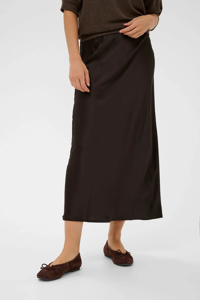 Jupe Lotte longue fluide en maille texturée