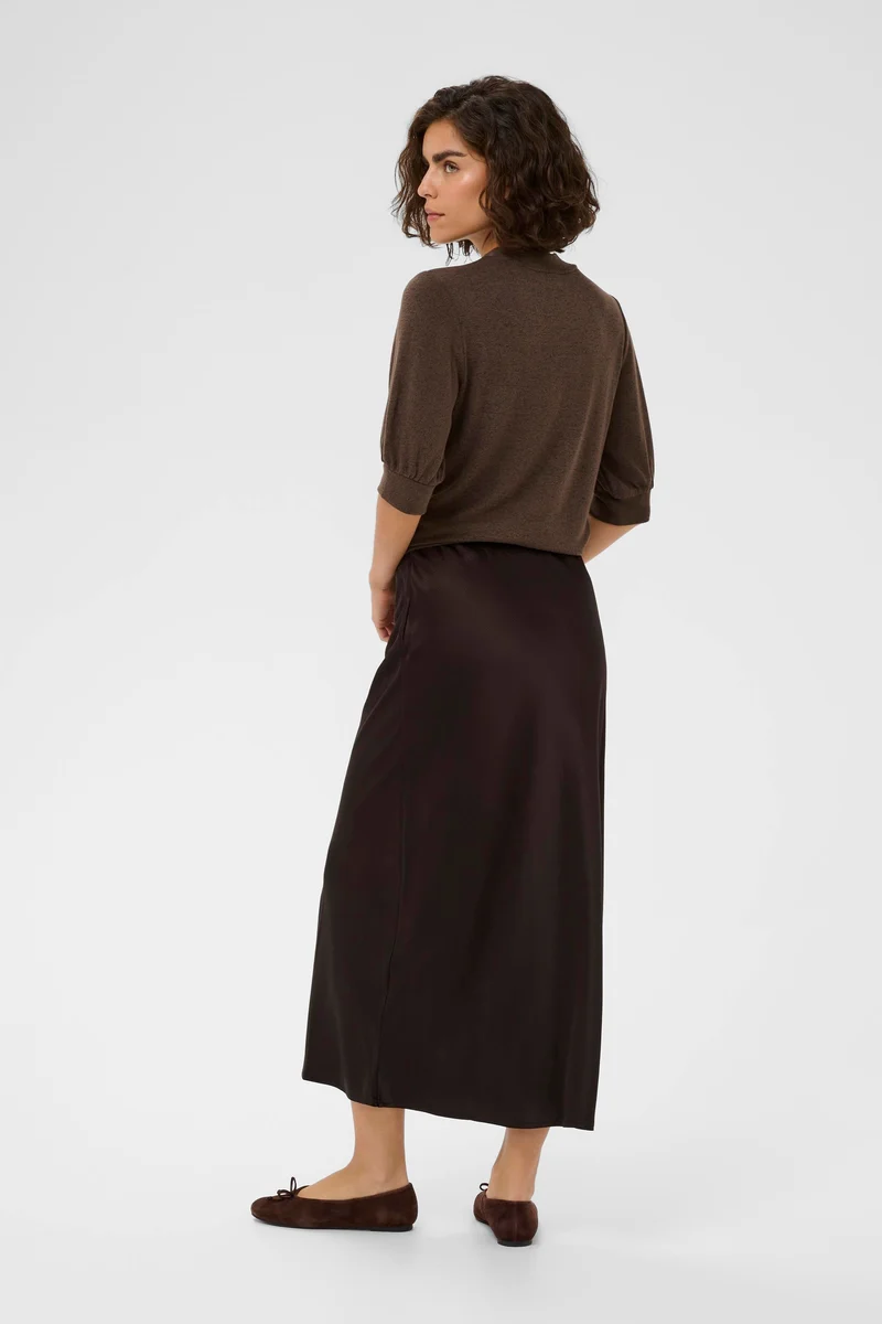 Jupe Lotte longue fluide en maille texturée