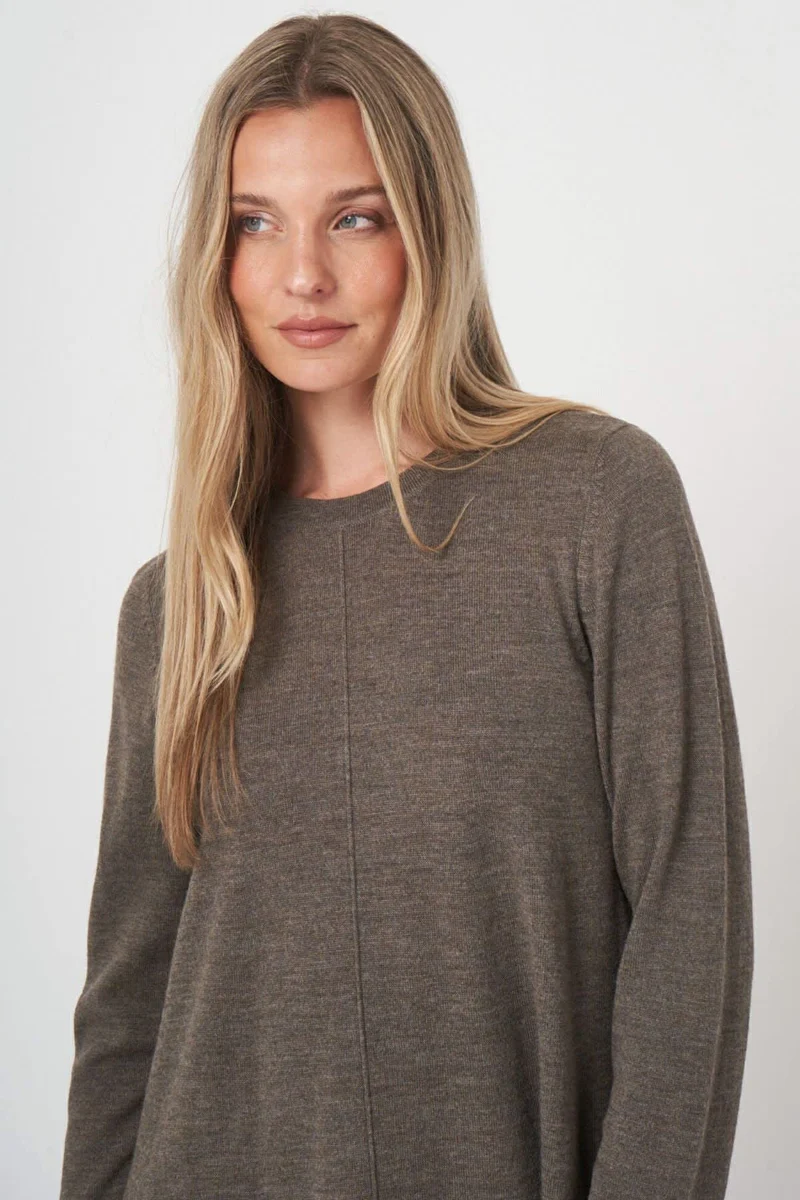 Robe en tricot à coupe évasée