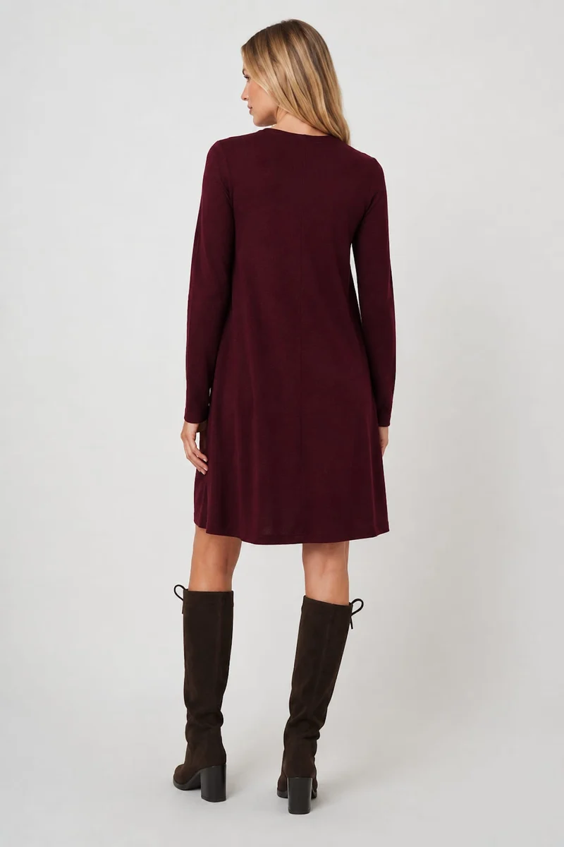Robe en tricot à coupe évasée