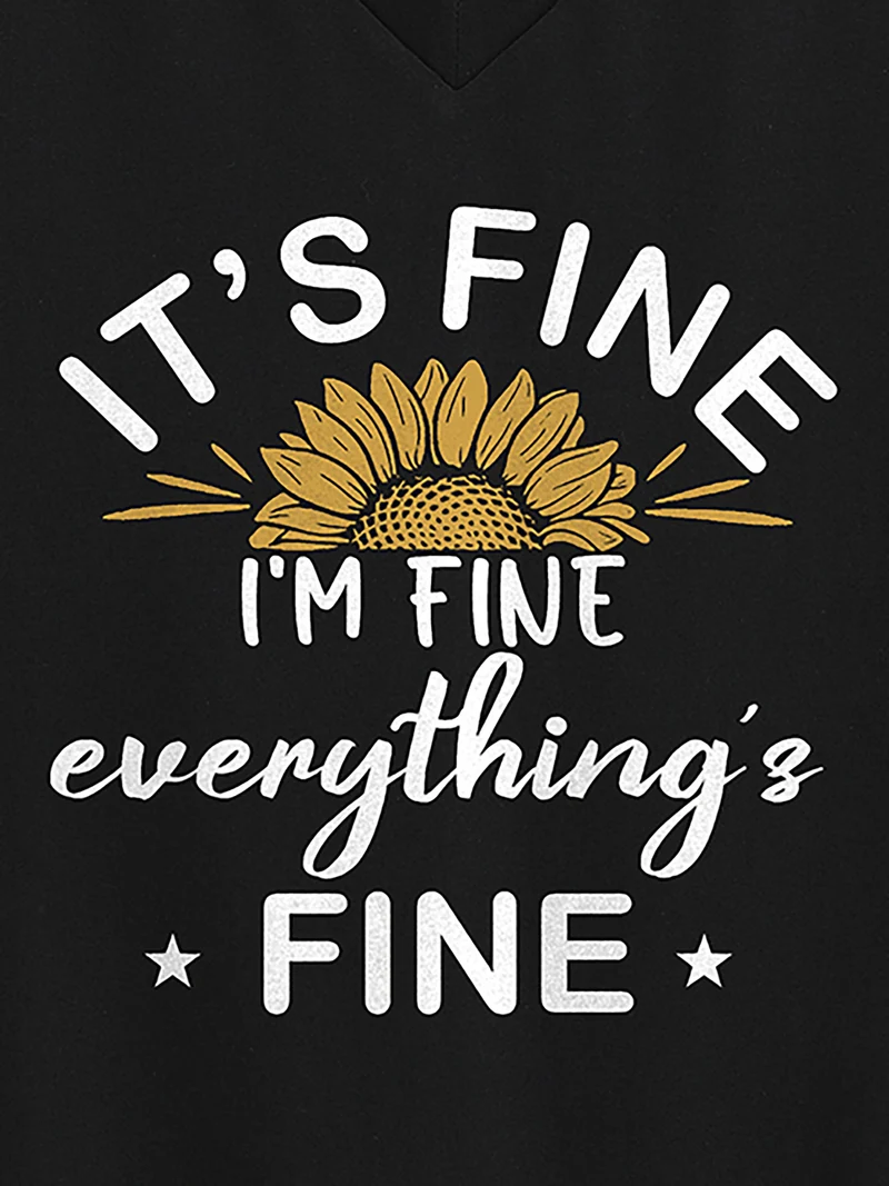 Oh I'm Fine V-Neck T-Shirt