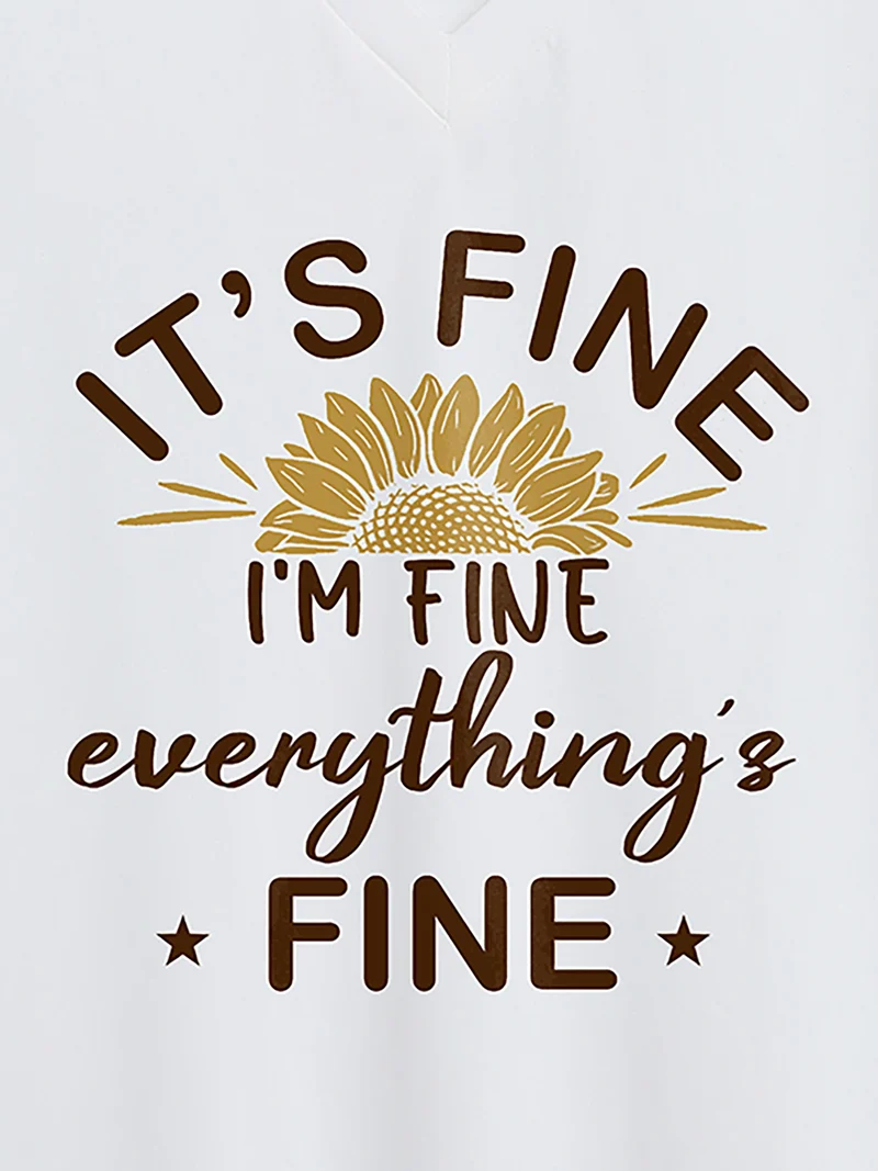Oh I'm Fine V-Neck T-Shirt
