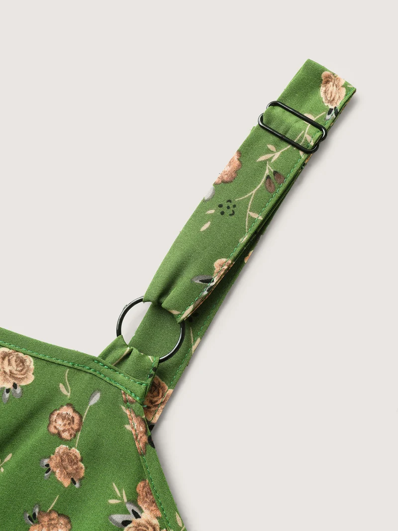 Breezy Floral Pleated Pockets Midi Dress