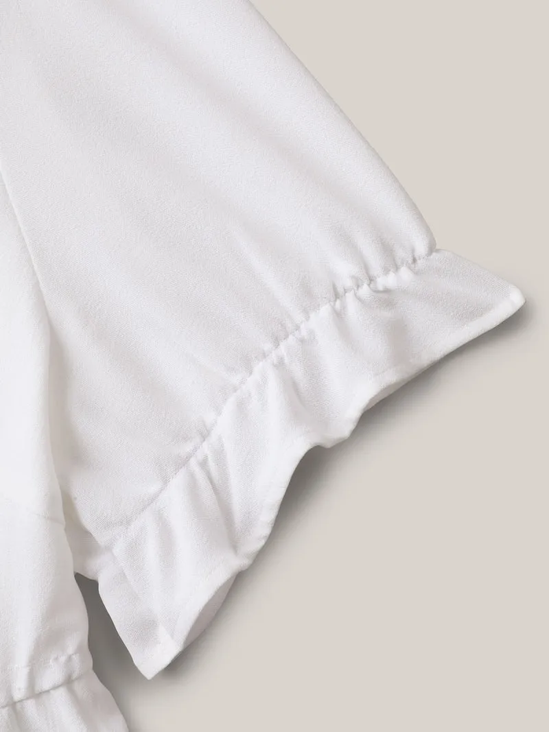 Contrast Webbing Shell Detail Blouse