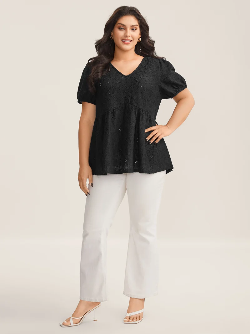 Back Bow Tie Textured Top