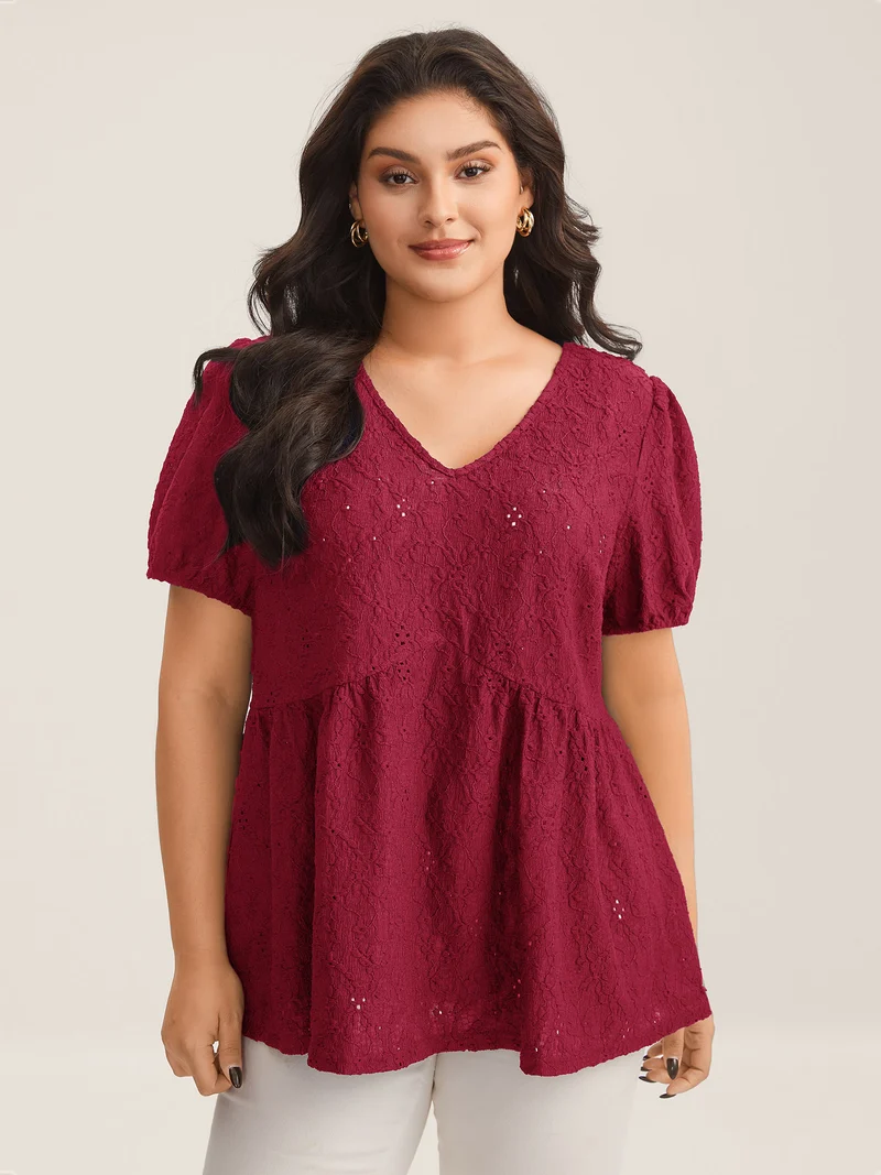 Back Bow Tie Textured Top
