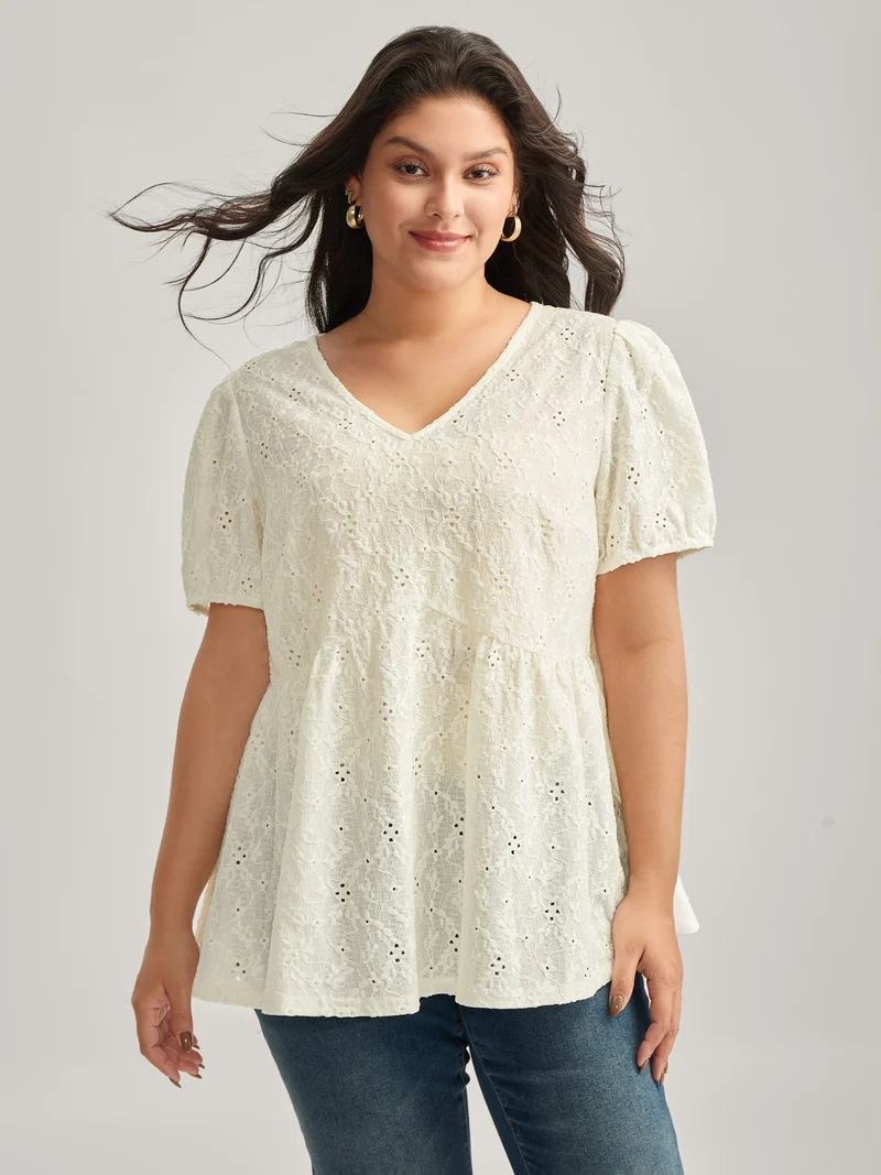 Back Bow Tie Textured Top