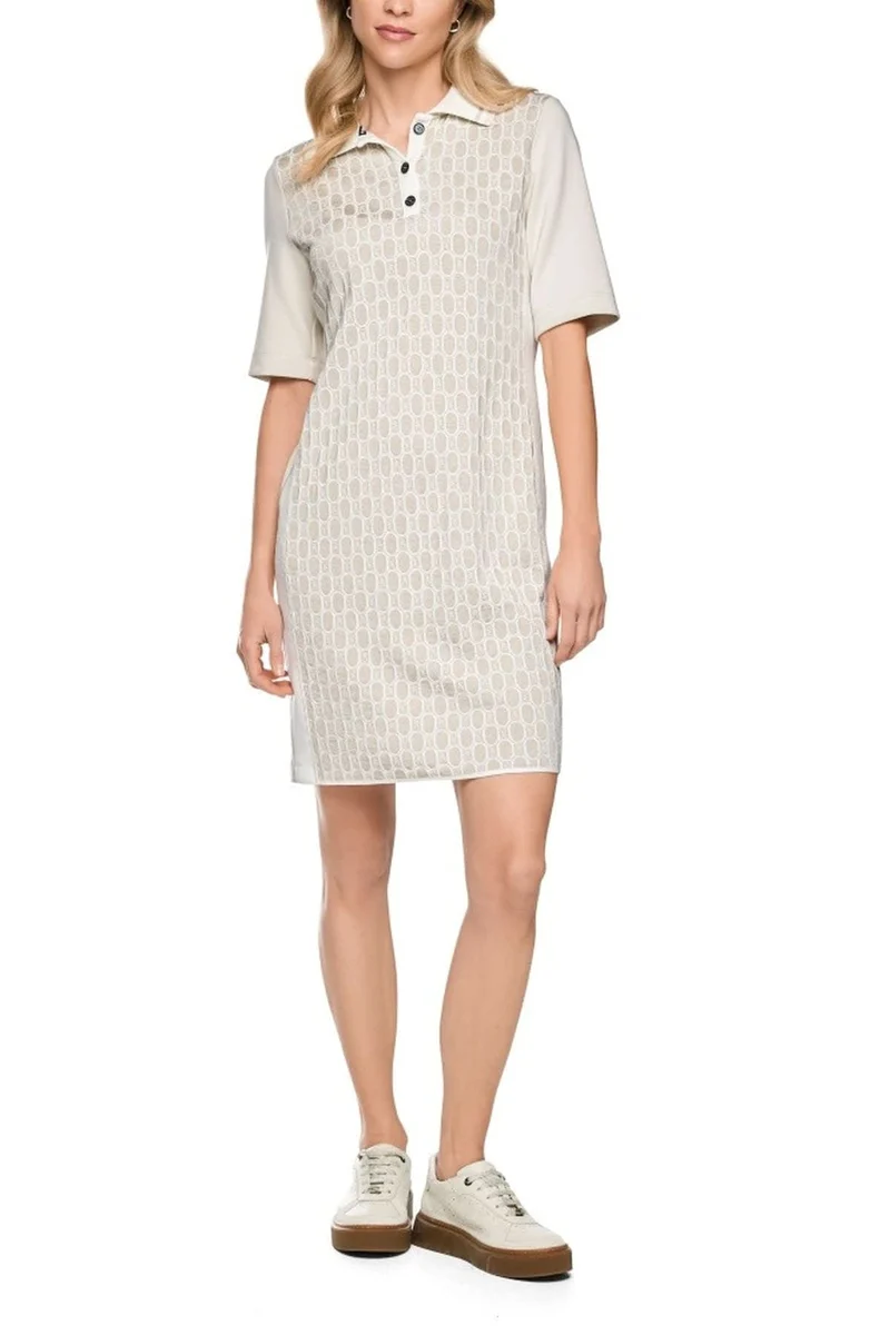 Robe polo en maille texturée