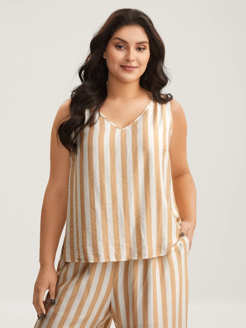 Striped Button Detail Co-Ord Set