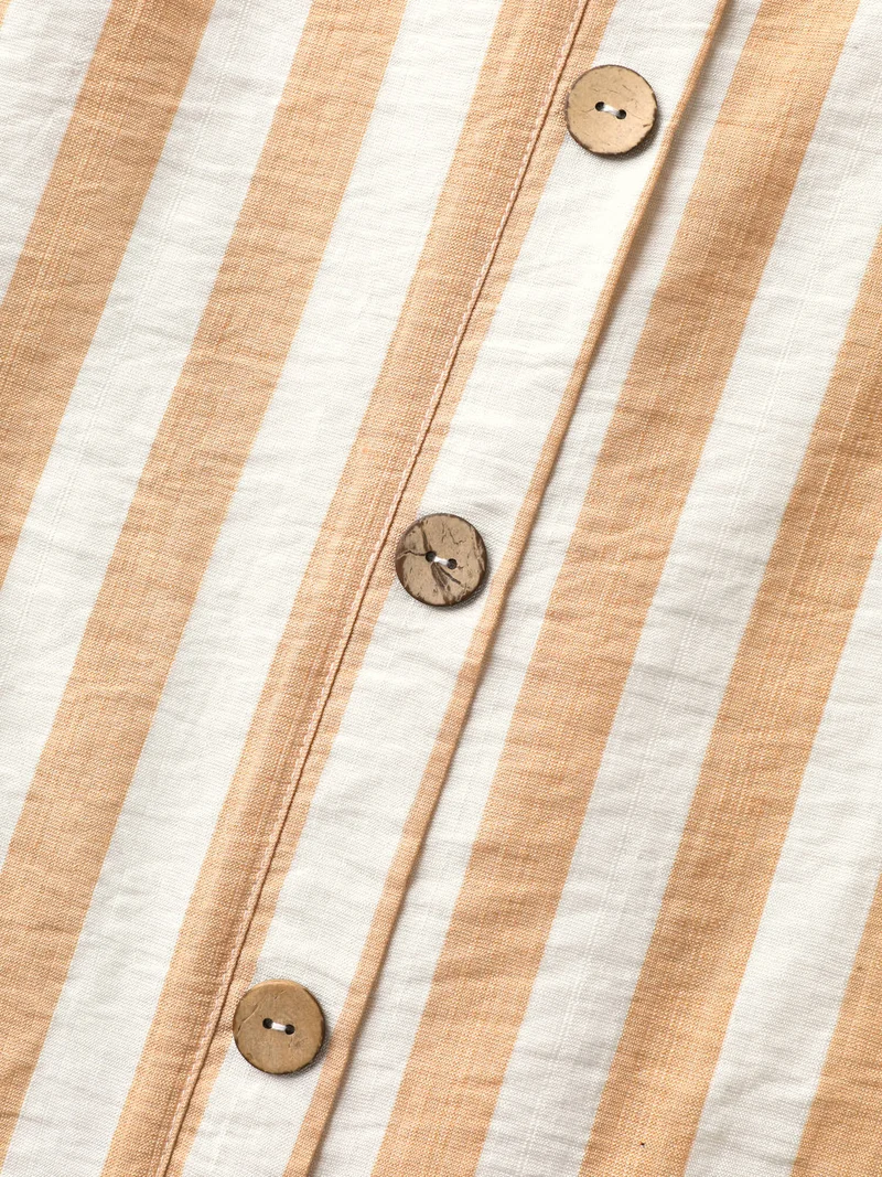 Striped Button Detail Co-Ord Set