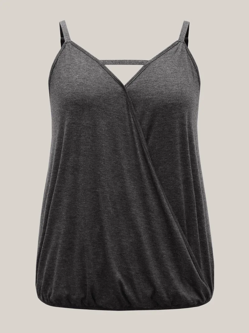 Supersoft Stretchy Neck Cut-Out Tank Top