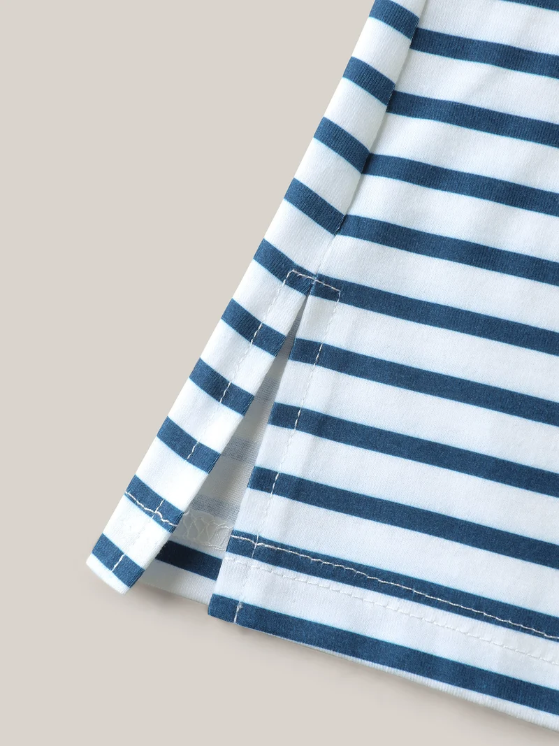 Floral Stripes Raglan Sleeve T-Shirt