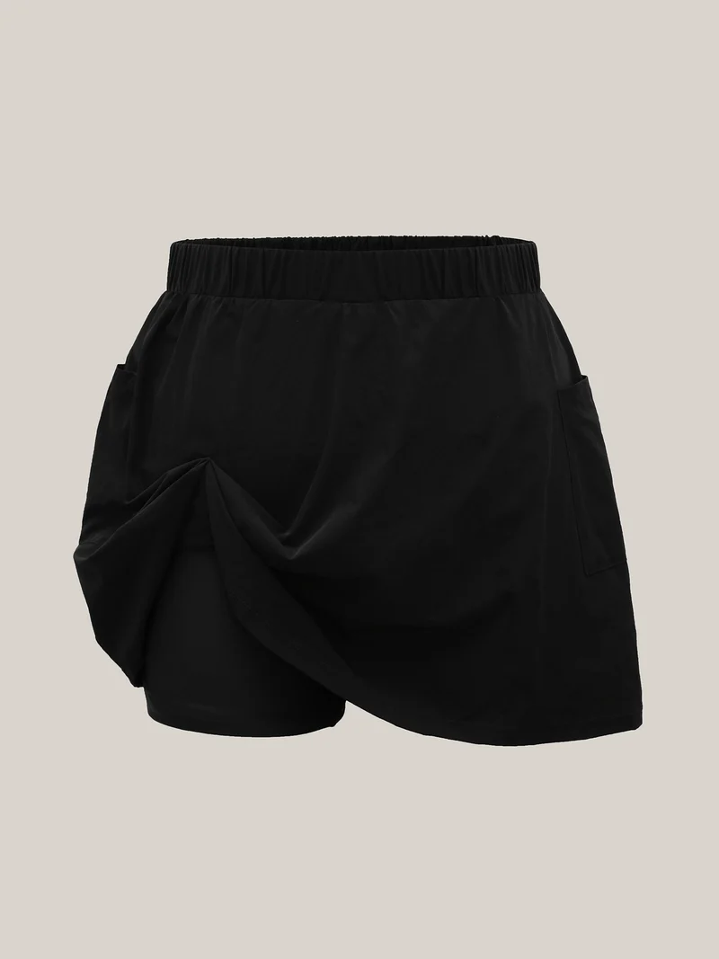 Quick Dry Patch Pocket Swim Skirt