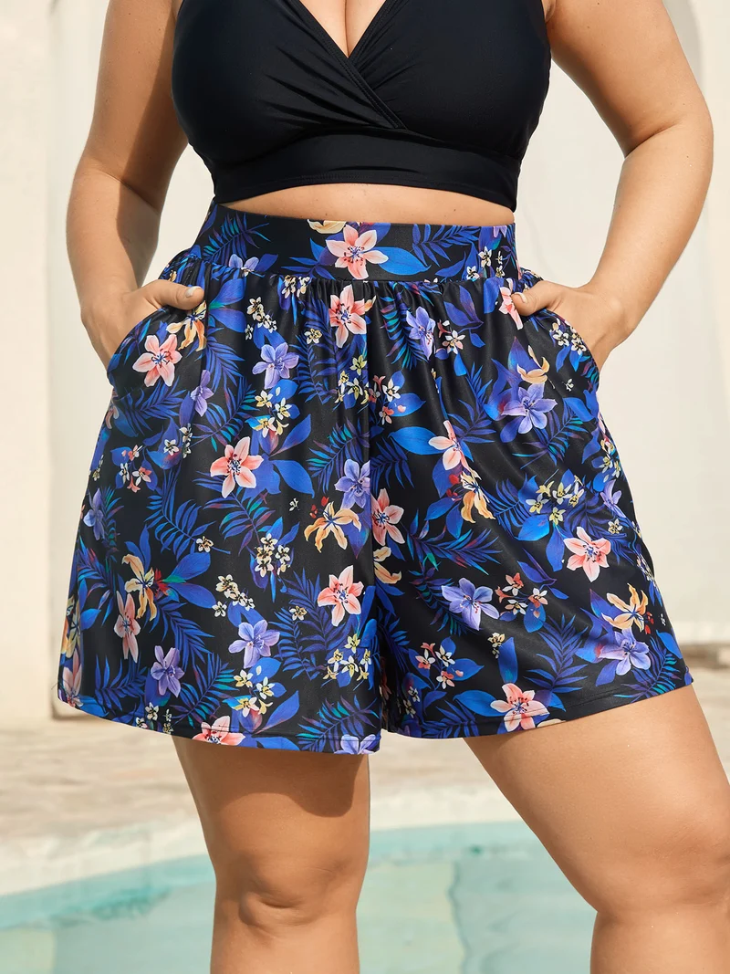 Floral Paradise Pockets Swim Shorts