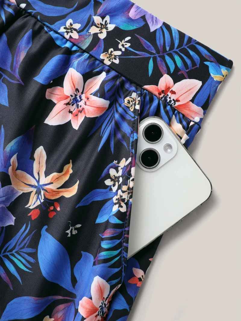 Floral Paradise Pockets Swim Shorts