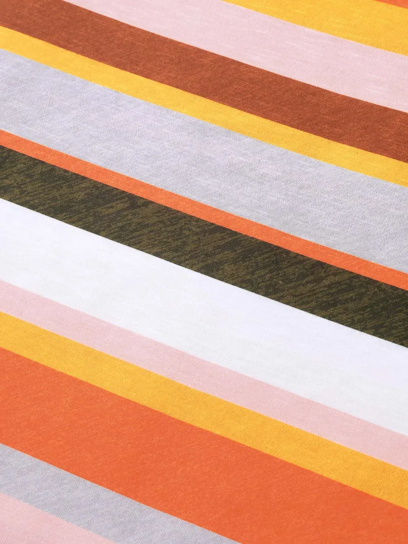 Bamboo Stretchy Colorful Stripes T-Shirt