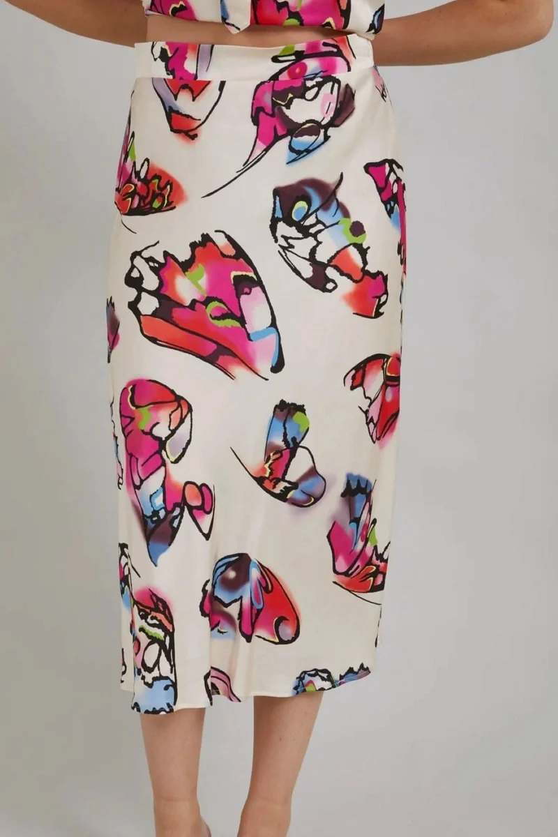 Jupe avec imprimé papillon
