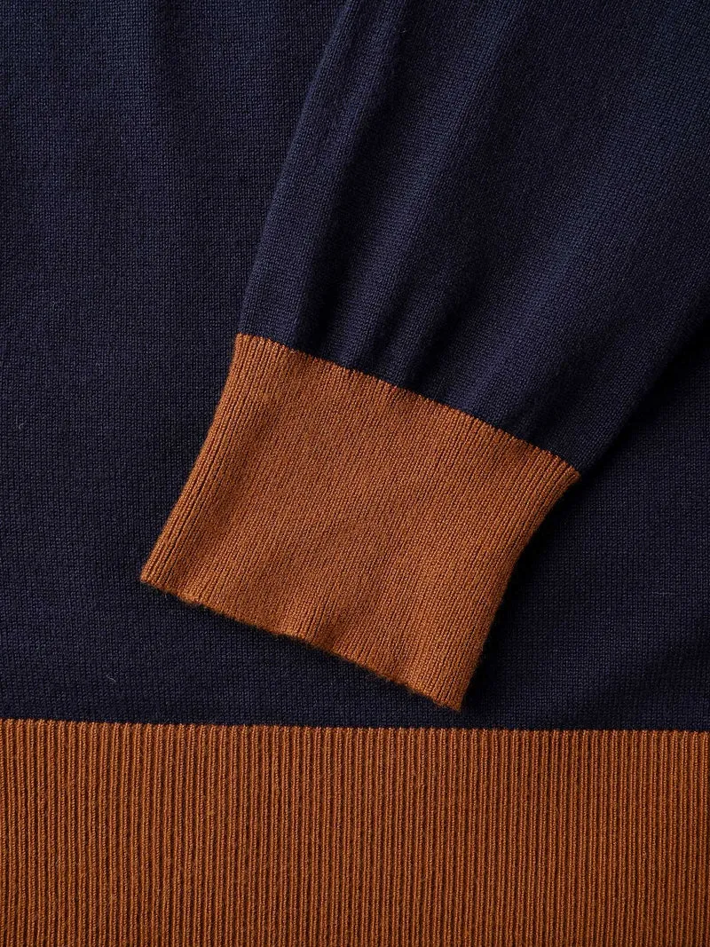 Supersoft Color Contrast Button-Down Knit Cardigan