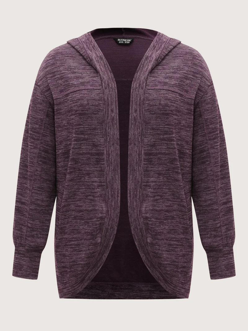 Heather Arc Hem Front-Open Jacket