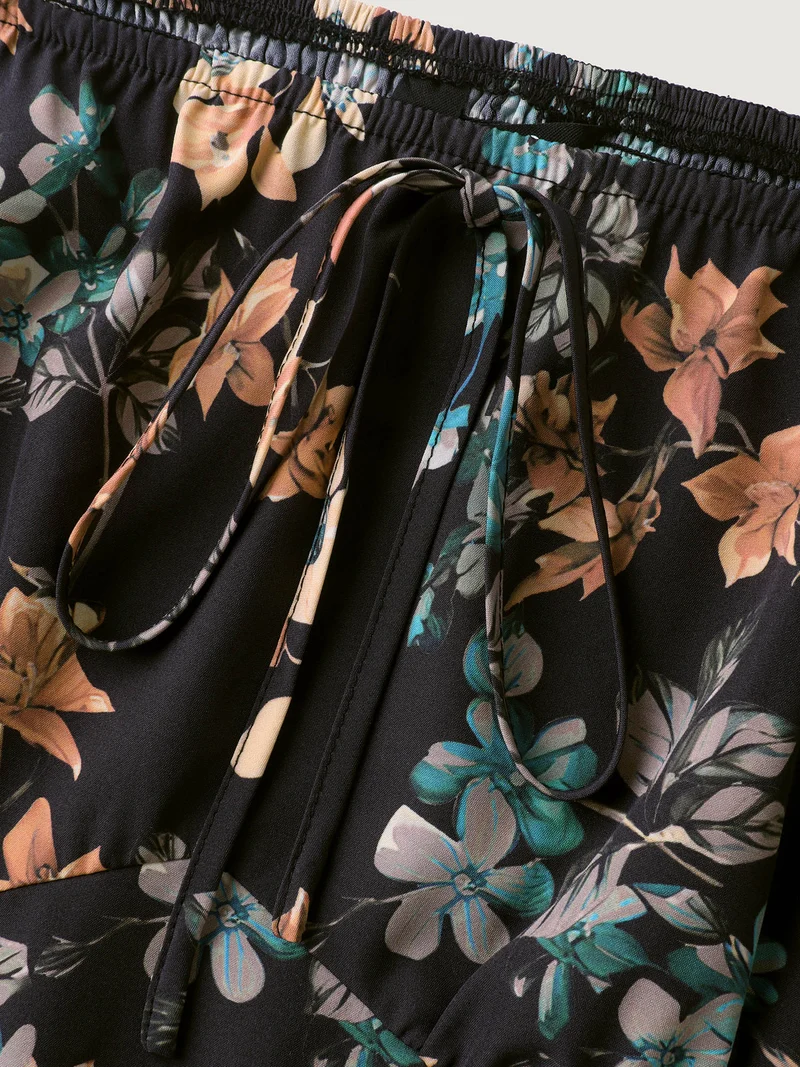Floral Print Bust Ease Pockets Midi Dress