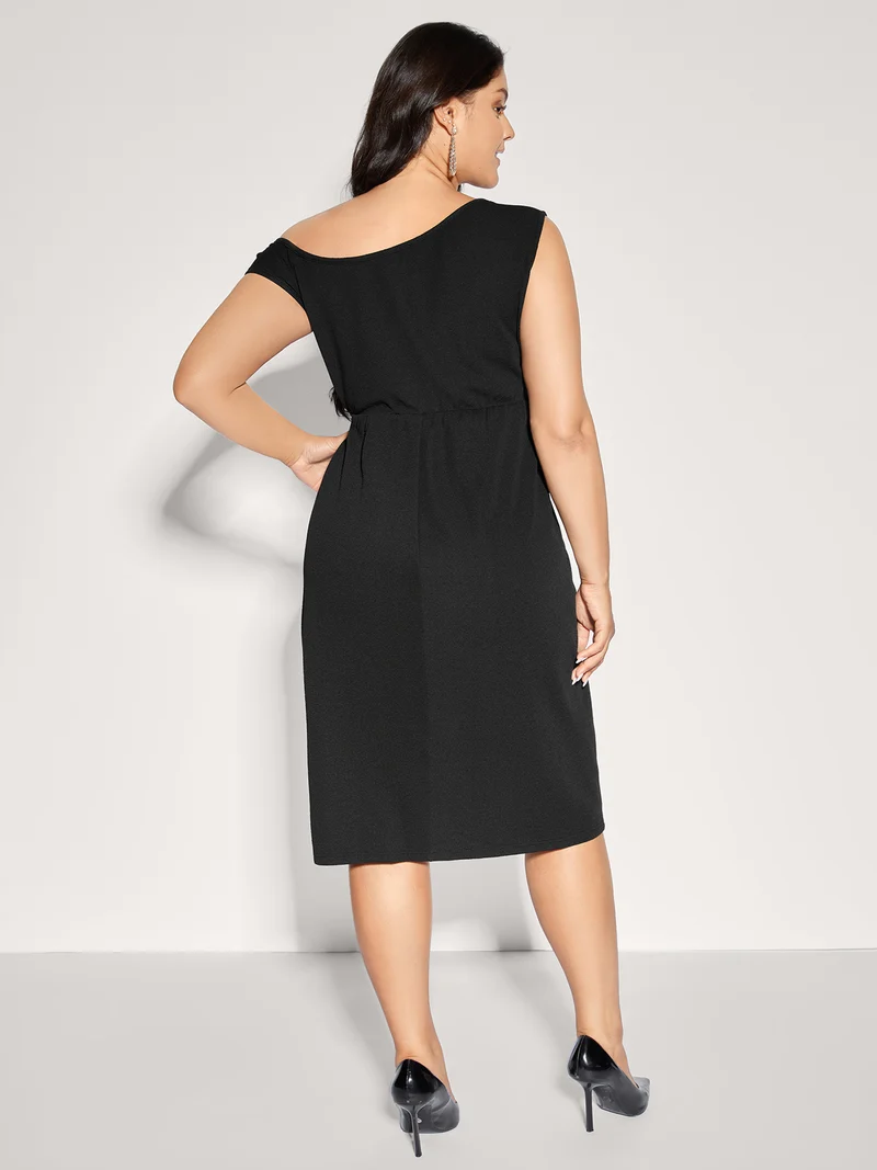 Supersoft One-Shoulder Bodycon Midi Dress