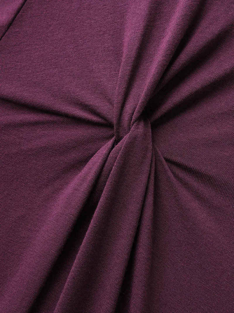 Supersoft Knotted Solid T-Shirt