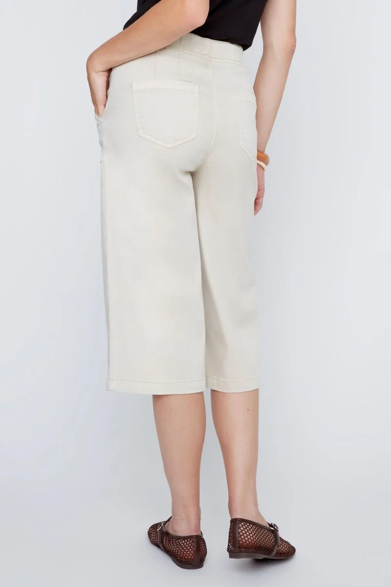 Pantalon capri à jambe large