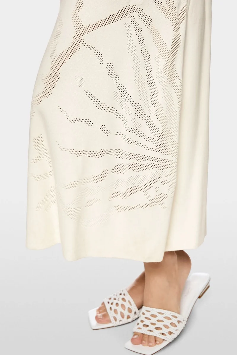 Robe midi fluide à encolure en V