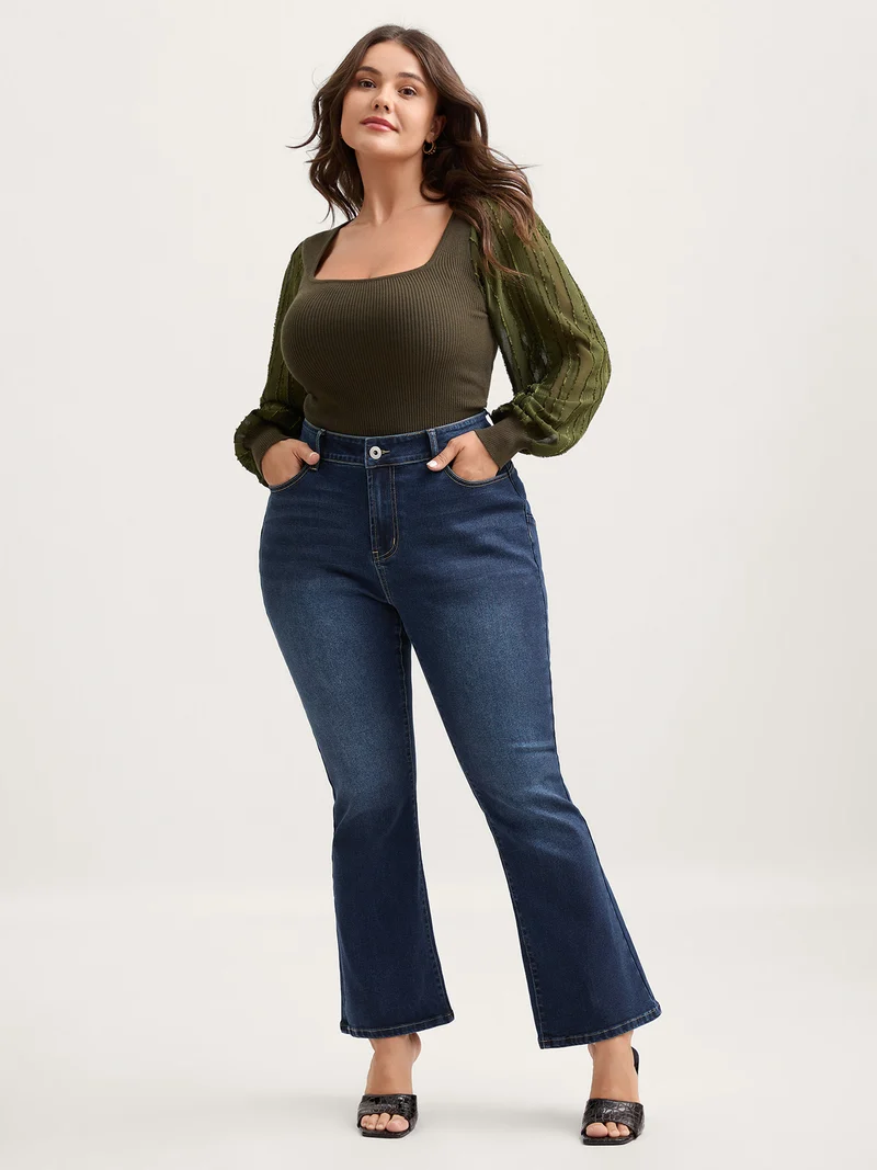 Butt-Lifting Sculpted Bootcut Jeans