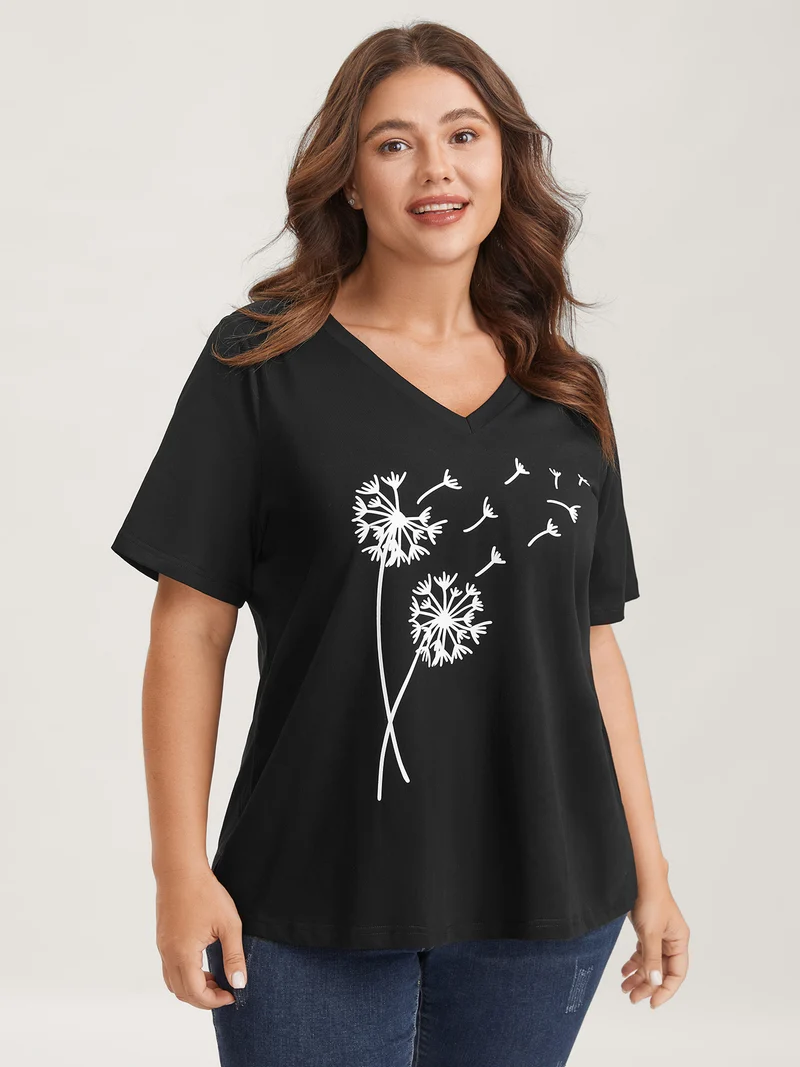 Wishing Dandelions V-Neck T-Shirt