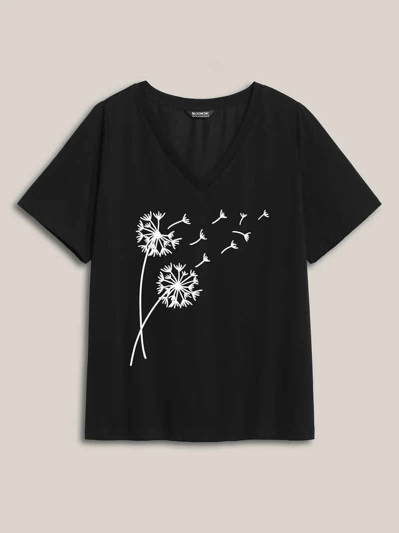 Wishing Dandelions V-Neck T-Shirt