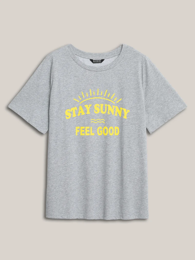 Stay Sunny Round Neck T-Shirt