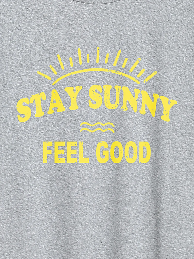 Stay Sunny Round Neck T-Shirt