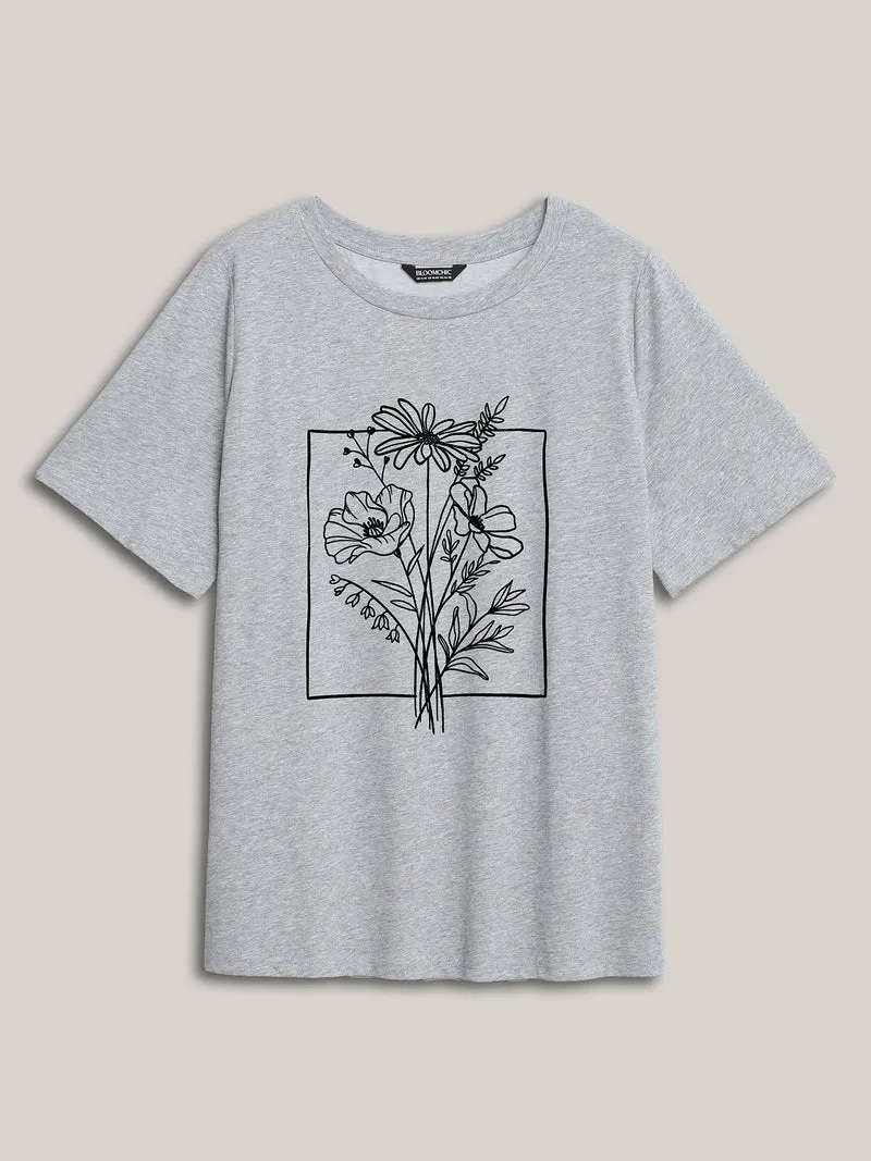 Floral Moment Round Neck T-Shirt