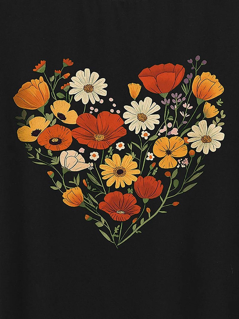 Daydreaming Florals Round Neck T-Shirt