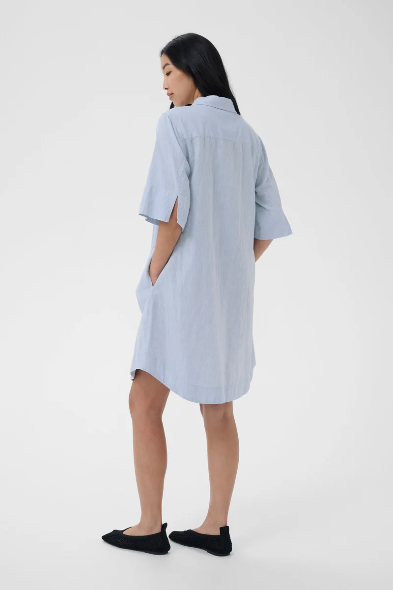 Robe chemise Berrit fluide à manches courtes
