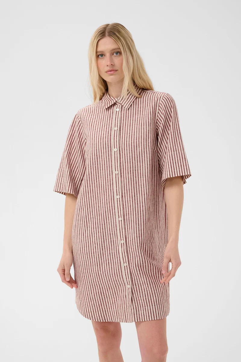 Robe chemise Berrit fluide à manches courtes
