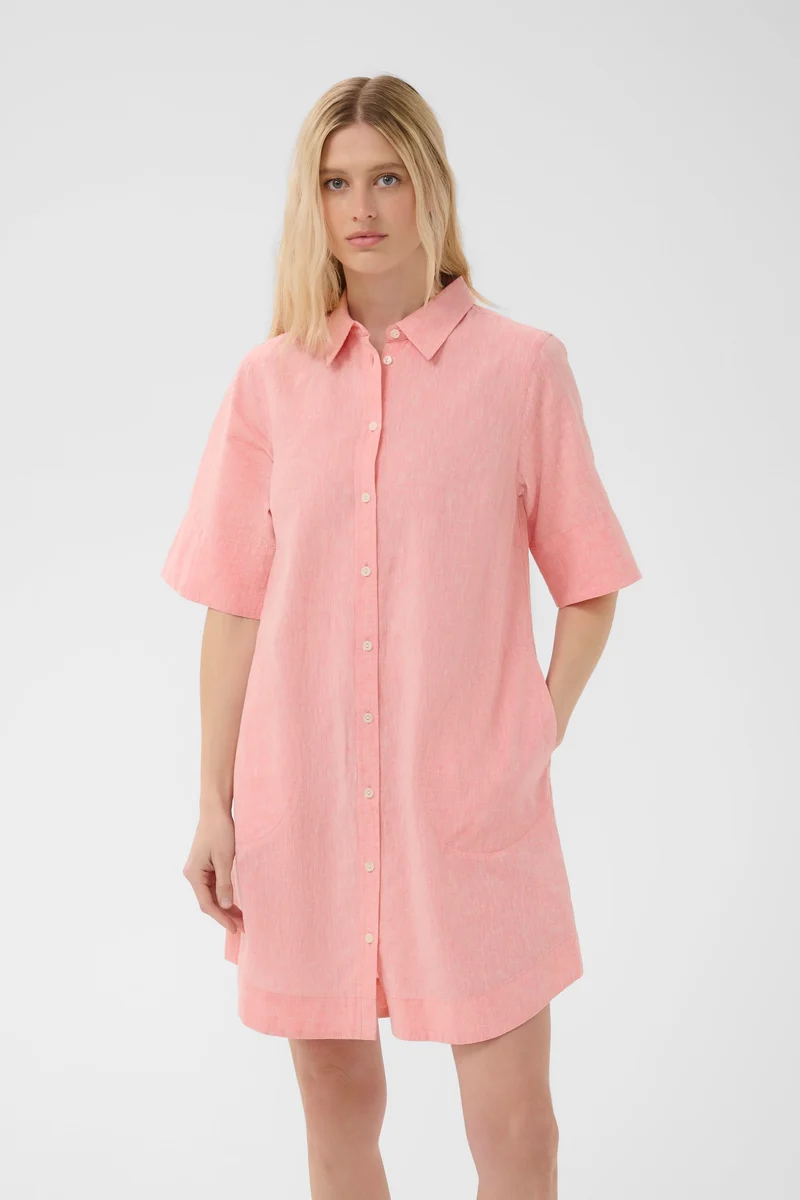 Robe chemise Berrit fluide à manches courtes