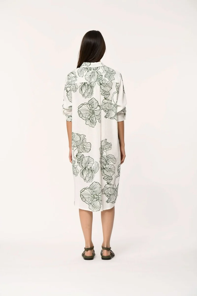 Robe chemise imprimée longueur midi JASAR