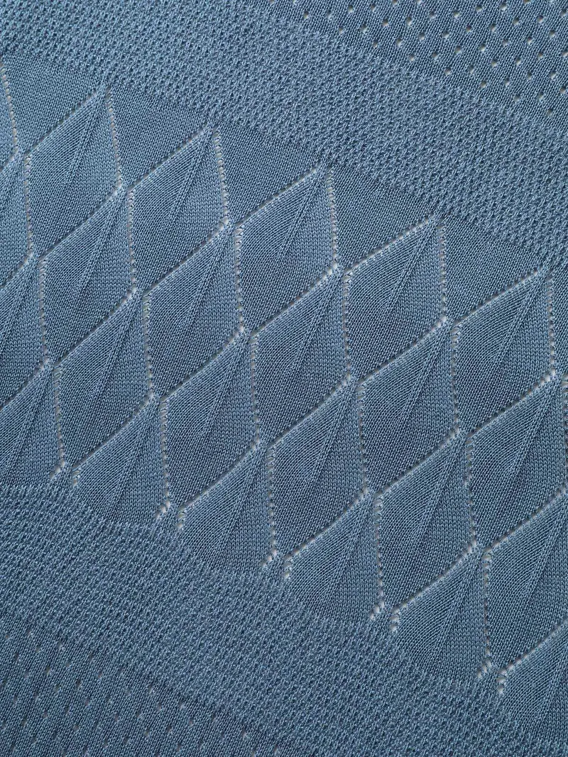 Textured Arc Hem Front-Open Lightweight Cardigan