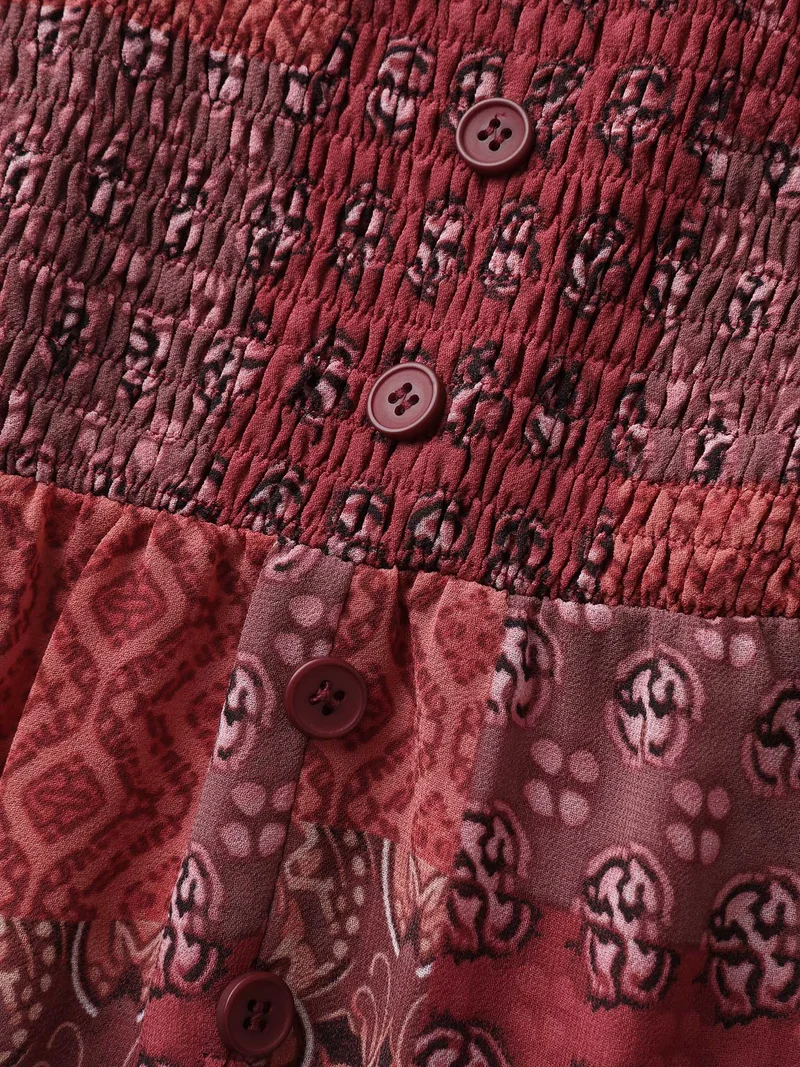 Boho Collage Print Longline Tank Top