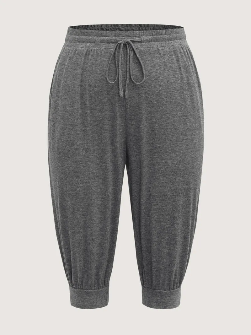 Stretchy Waist Cuffed Lounge Bottoms
