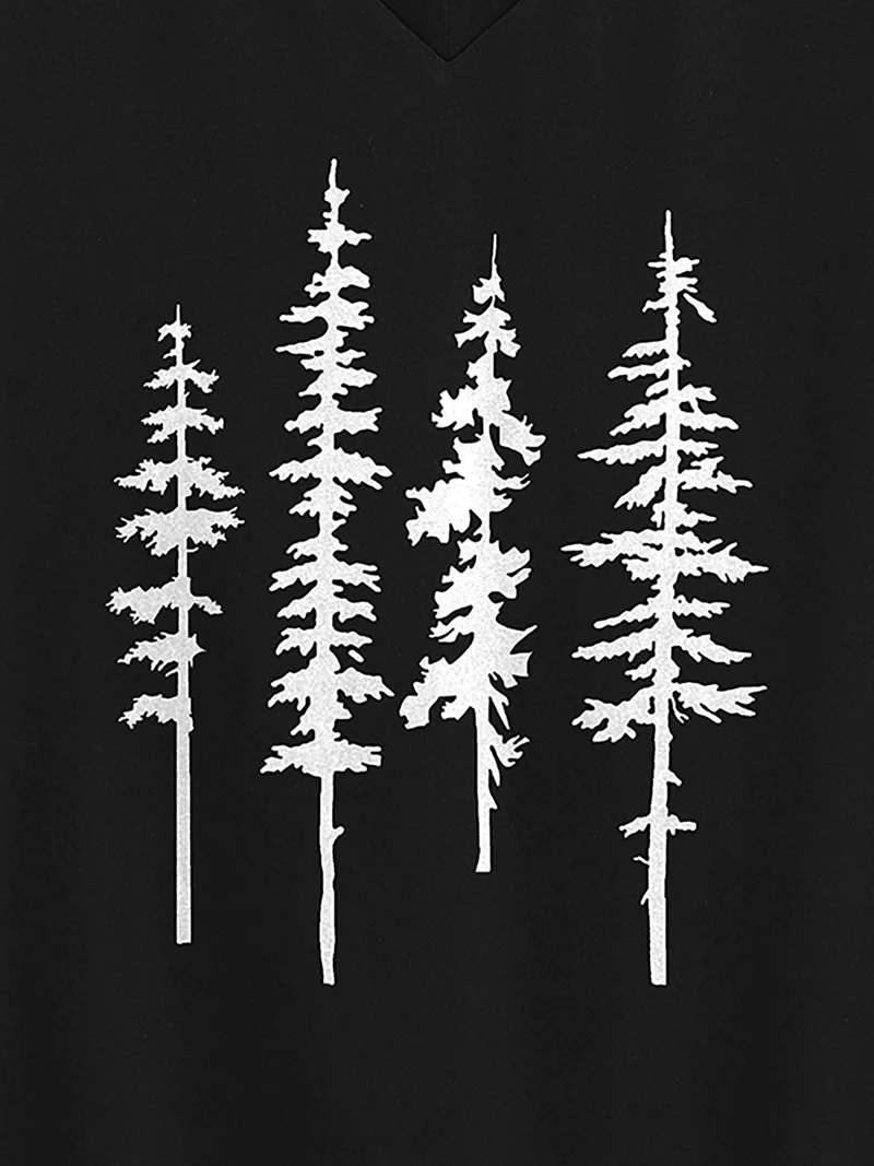 Into The Forest Deep V-Neck T-Shirt