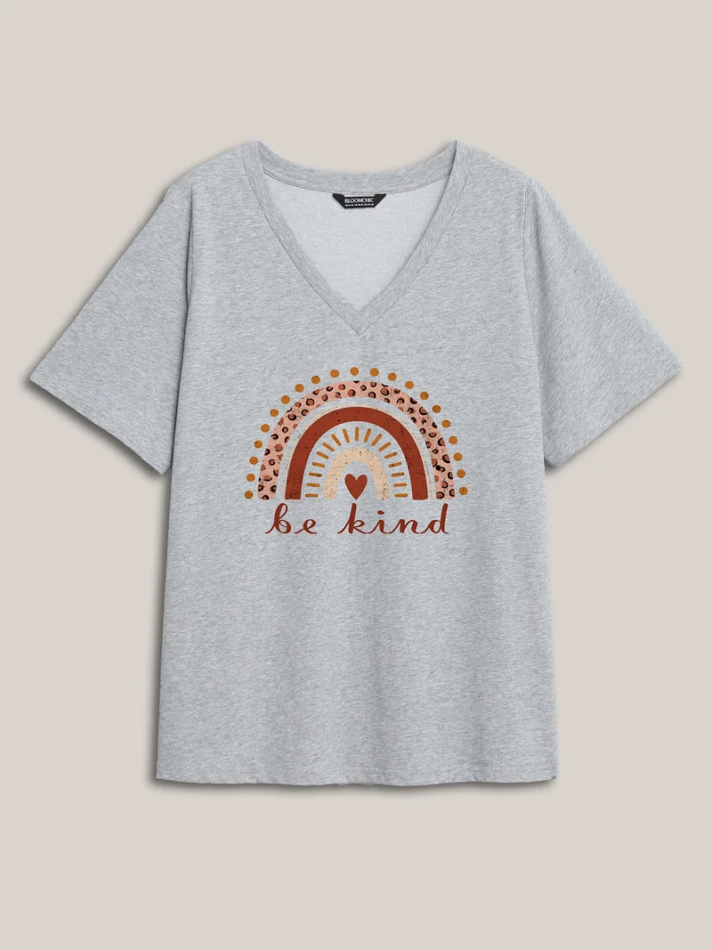 Be Kind Deep V-Neck T-Shirt