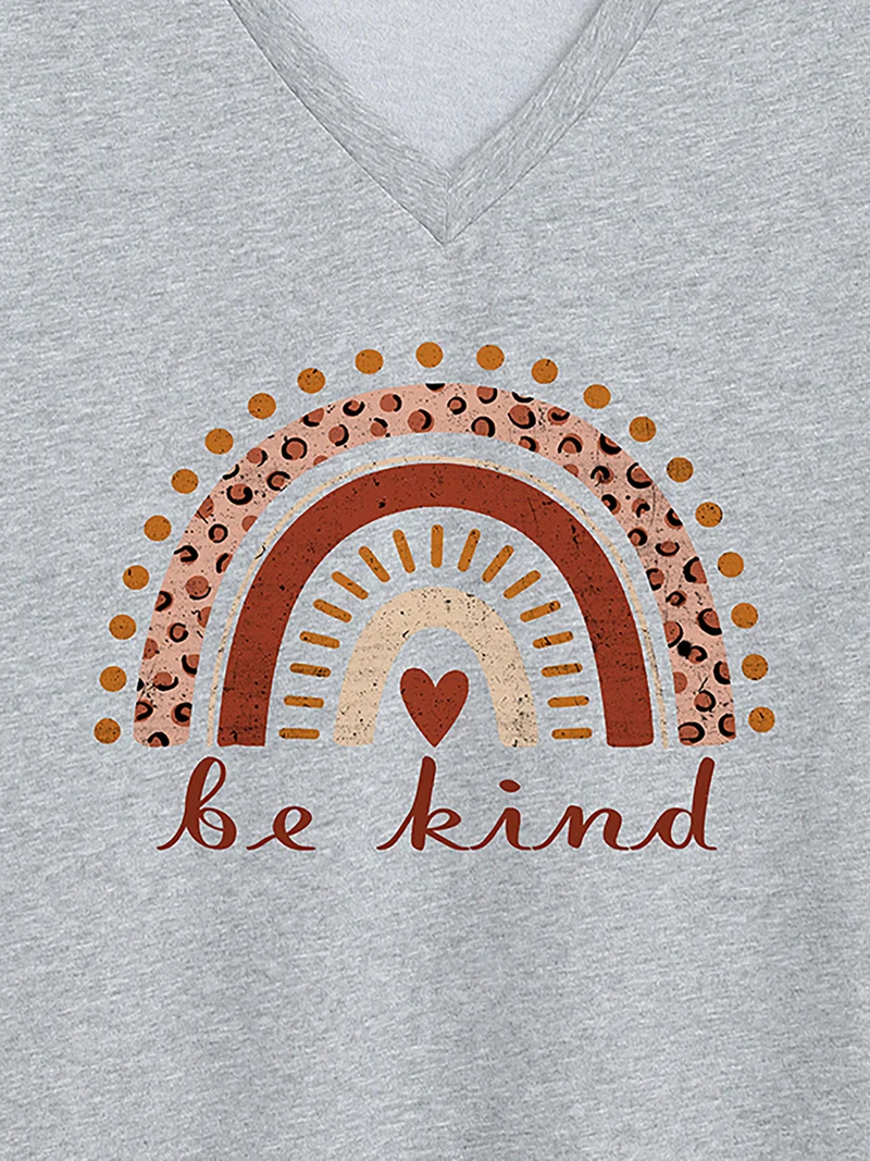 Be Kind Deep V-Neck T-Shirt