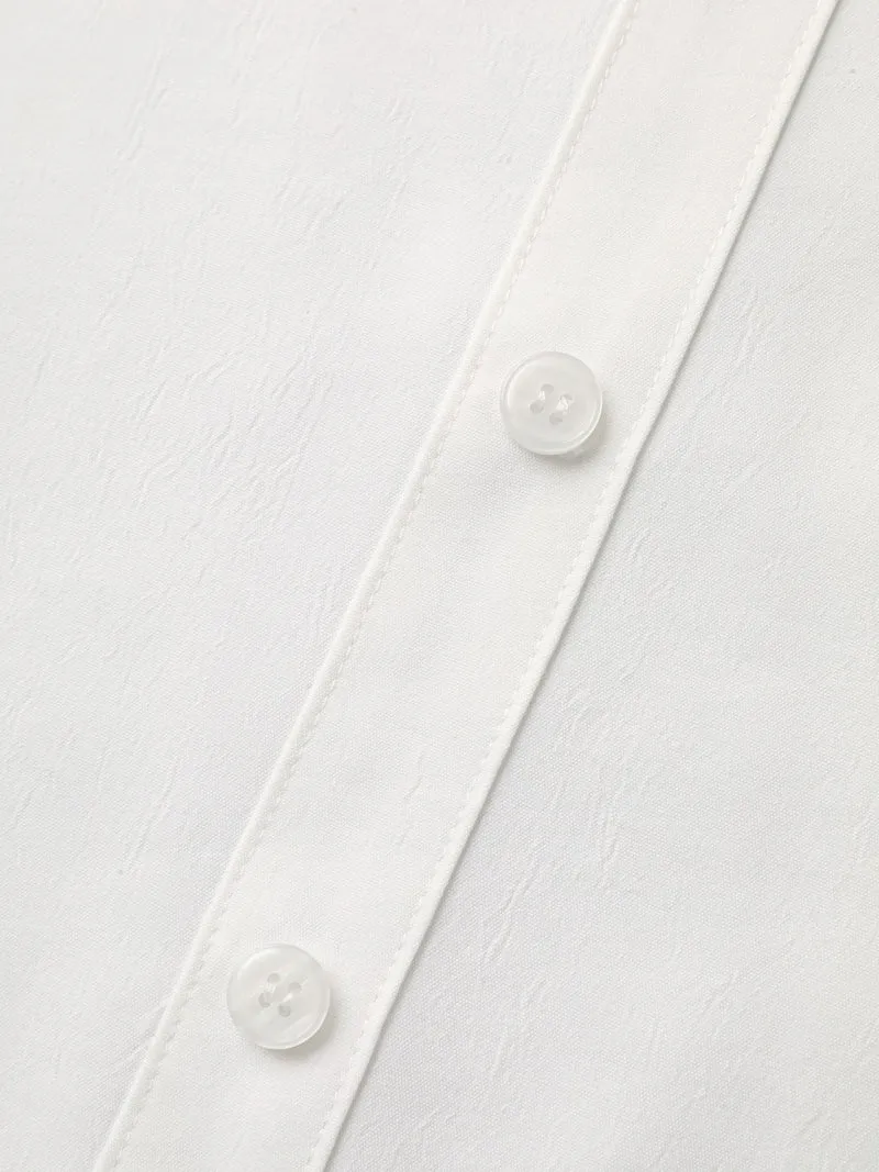 Floral Embroidered Doll Collar Blouse